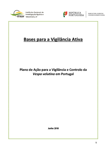 Bases para a Vigilância Ativa - Plano de Ação para a Vigilância e Controlo da Vespa velutina em Portugal